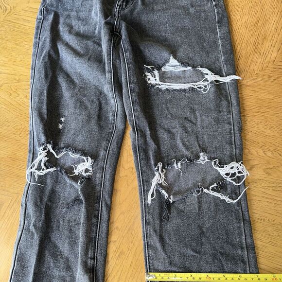 Pacsun Jeans Women's Size 26 Black Stone Wash Denim Mom Jean Mid Rise Pockets - Picture 9 of 9